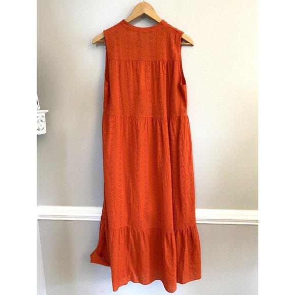 VANESSA ZANI New Made In Italy Orange Cotton Eyele - Picture 9 of 9